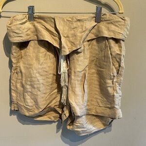 Free People High Waist Tan Shorts